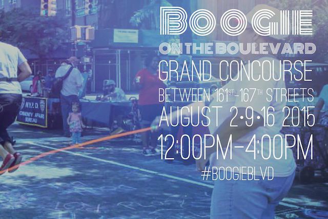 The Bronx Museum will host its own Boogie On The Boulevard series of block parties all through the month. These kids-friendly events will feature fitness classes, youth spoken word and poetry readings, salsa dancing, indie art and more. The gatherings are held right on Grand Concourse and stretch out for six blocks, which should give you and your smaller-sized companions plenty of room to run amok, take in some art, and work up an appetite. Parents, babysitters, and just about anyone in the neighborhood will want to make the trip. And yes, there's Zumba.August 2nd, 9th, and 16th; 12-4 p.m. // Grand Concourse between 161st and 167th, the Bronx // Free